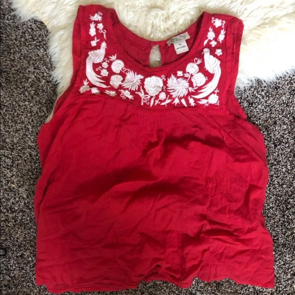 Red Lucky Brand Shirt Medium